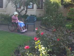 Granny in the Rose Garden