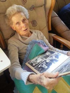Granny looking at old photos