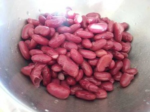 Kidney beans ready for the pot