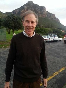 Prof Tim Noakes outside CCFm this morning