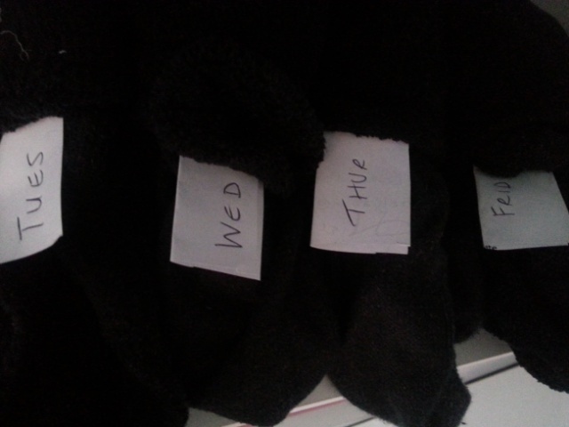 Labelled socks
