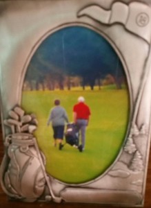 Framed golf photo
